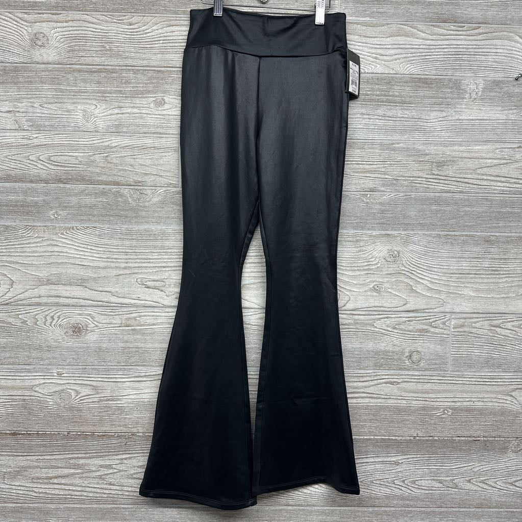 NEW Faux Leather Flare Leggings 14-16