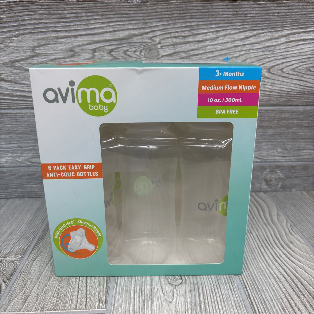 NEW 6 Pk Easy Grip Anti-Colic Bottles