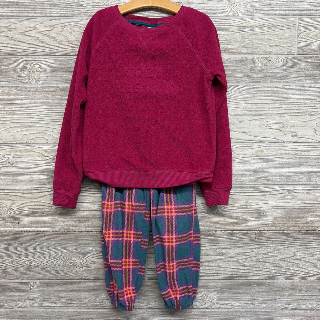 2 Pc Fleece PJs Cozy Weekend Plaid 7-8