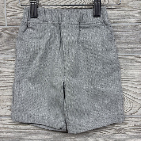 Button Up Dress Shirt, Vest & Shorts Chevron 18-24M