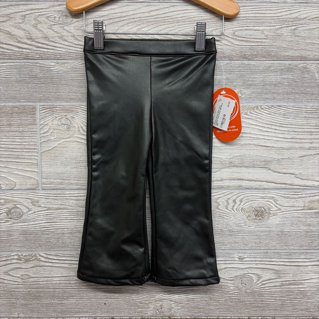 NEW Faux Leather Flare Pants 18M