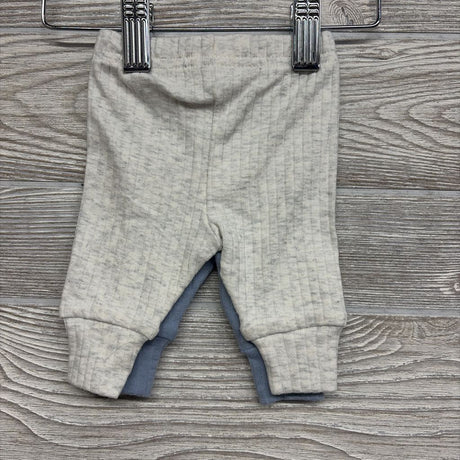 2 Pk Ribbed Pants Preemie