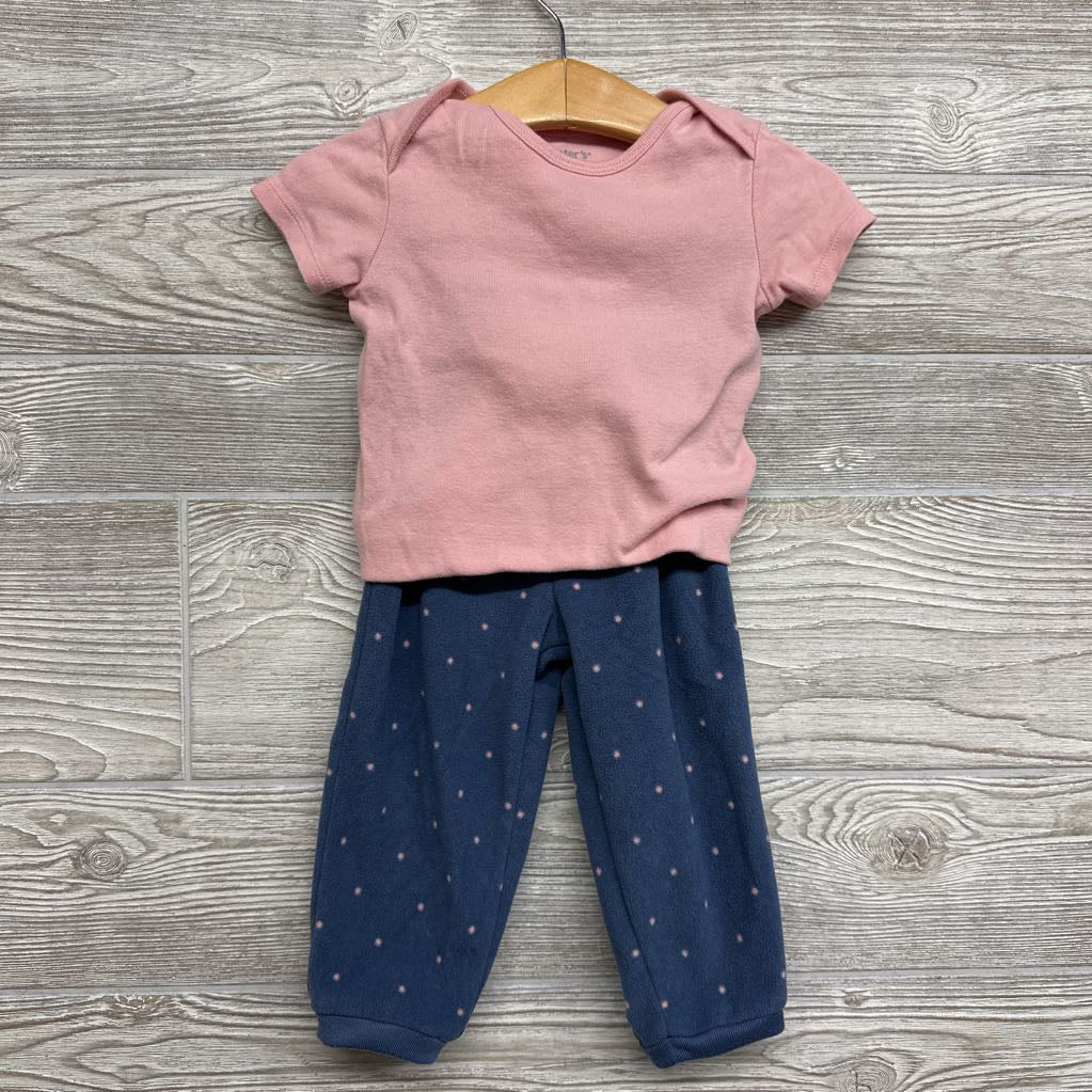 Fleece Jacket, Bodysuit & Pants Dots Heart 12M