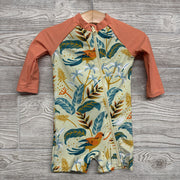 LS Swim Outfit Leaves Dots 3-6M