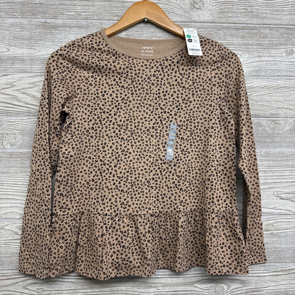 NEW LS Peplum Shirt Animal Print 14