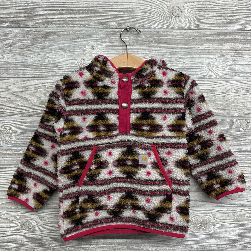 1/4 Zip Sherpa Pullover W/ Hood 2T