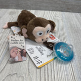 NEW Snuggleez Monkey With Pacifier