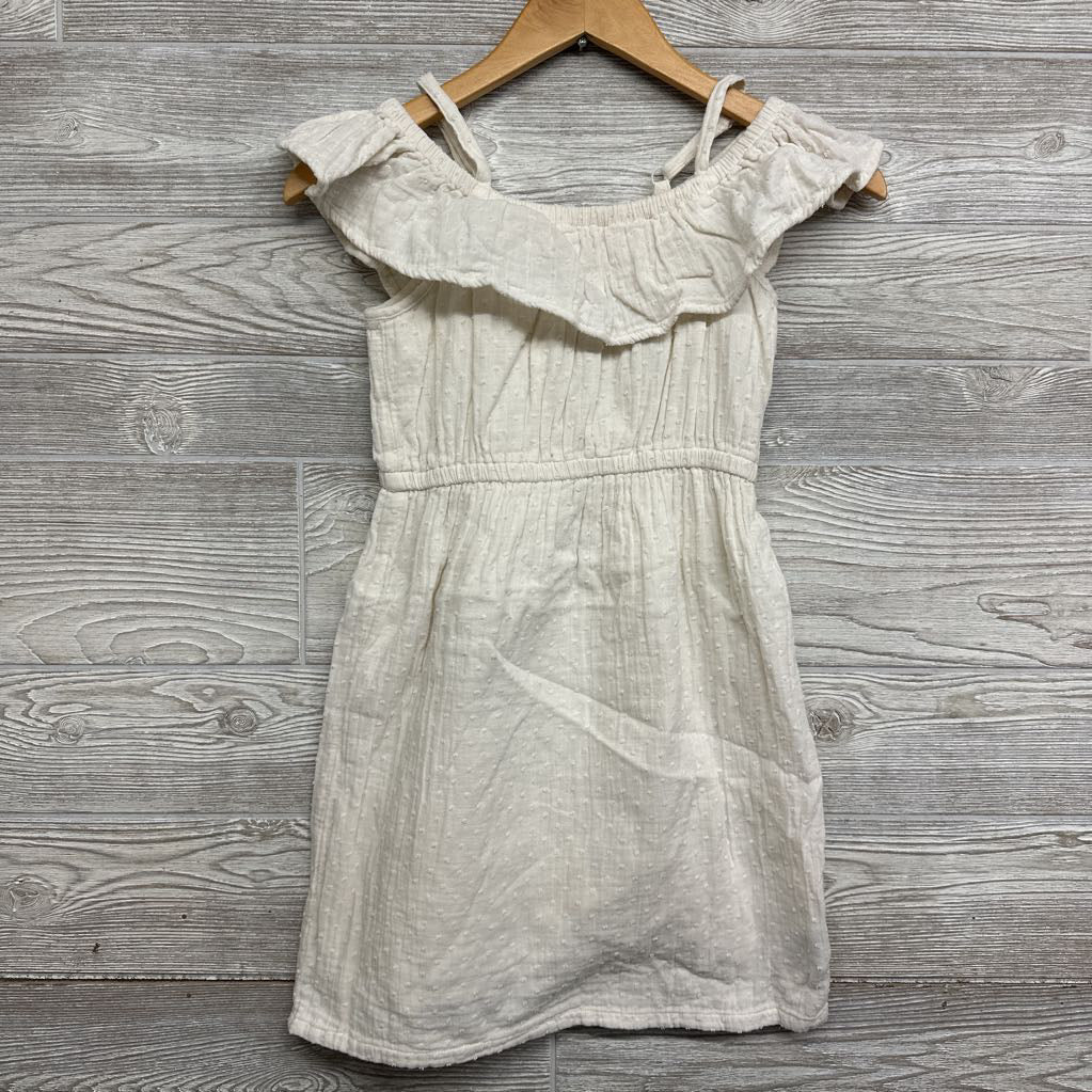 Sleeveless Ruffle Textured Dot Dress 8