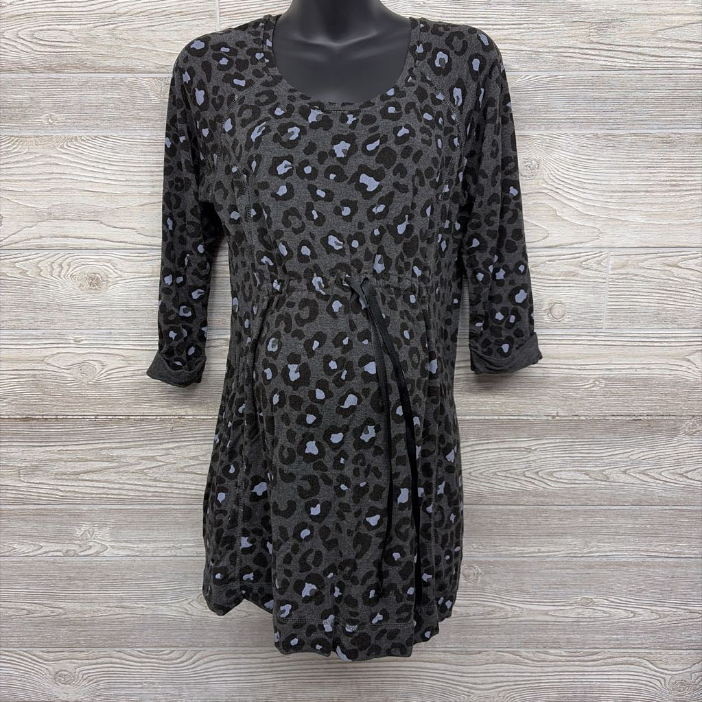 LS Shirt Cinched Animal Print Large