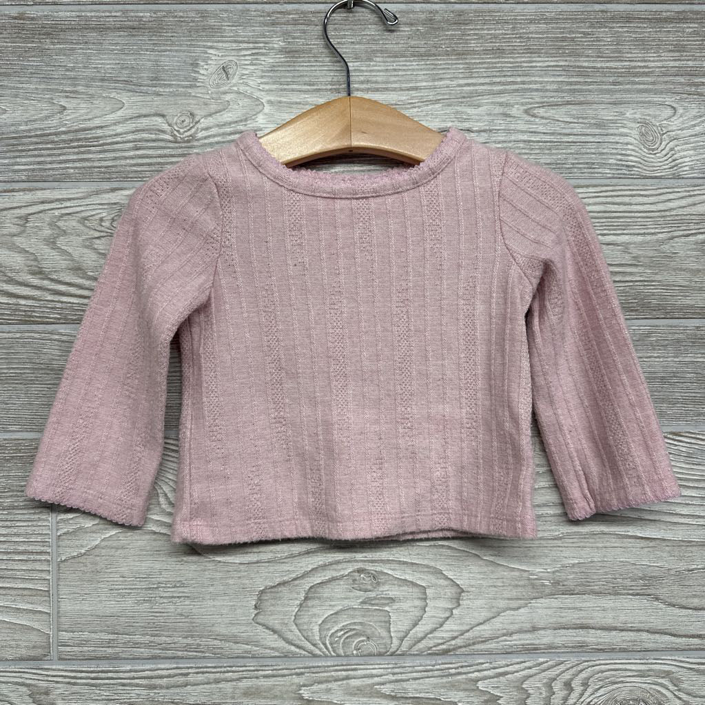 Ribbed Glitter Stripe Shirt 12M