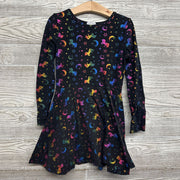 LS Dress Metallic Unicorns 6x
