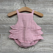 Muslin Bib Romper Ruffle Butt 0-3M