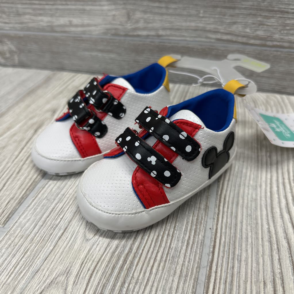 NEW Velcro Crib Shoes Mickey Mouse 3c