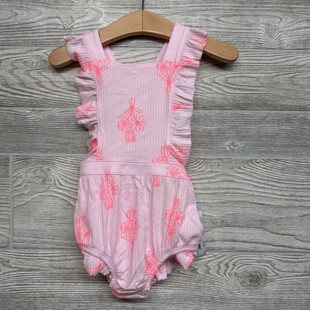 NEW Ribbed Romper Flowers 12M