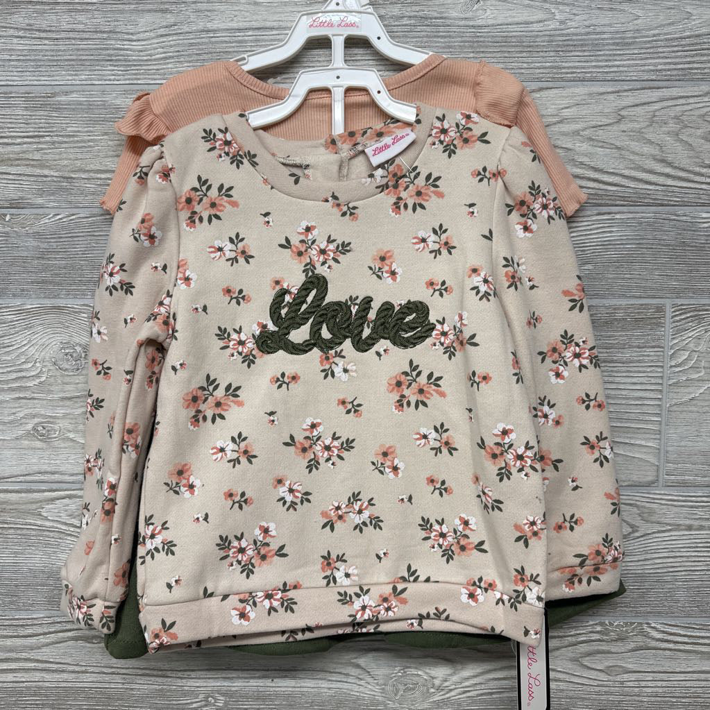 NEW Cewneck Love, Ribbed Shirt & Skirt Flowers 5