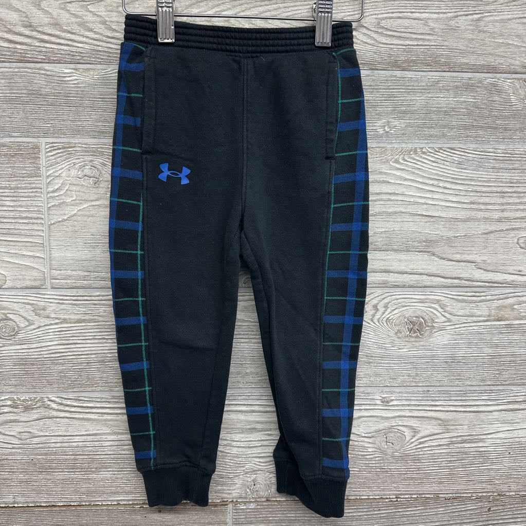 Jogger Sweatpants Plaid Side Stripe 2t