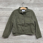 Cropped Button Up Jacket Chest Pockets 6-7