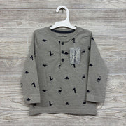 NEW LS Henley Shirt Dinosaurs 2T