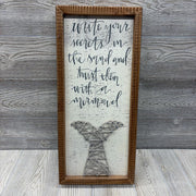 Wooden Wall Sign Write Your Secrets In The Sand And Trust Them With A Mermaid
