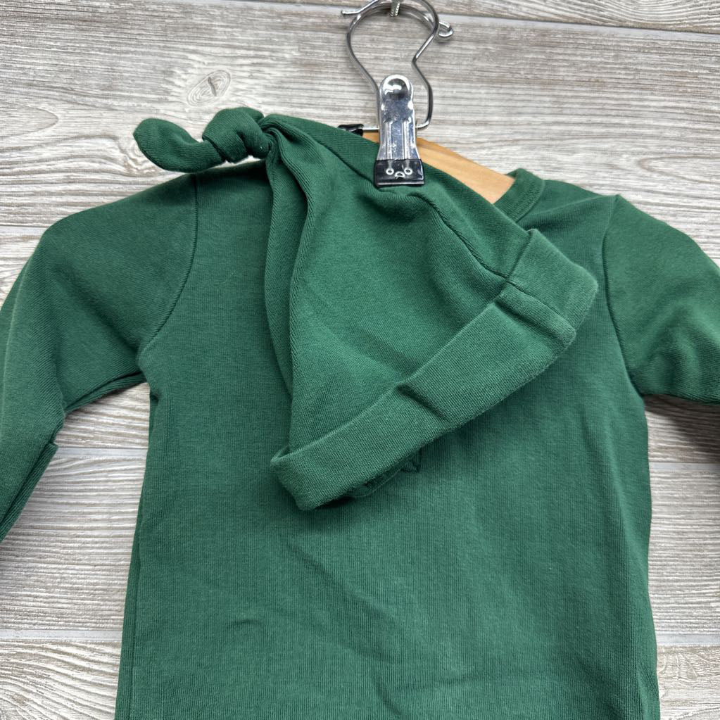LS Henley PJ Gown W/ Hat 3M