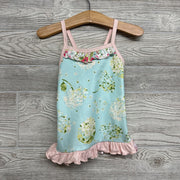 NEW Tank Top Flowers Ruffle Trim 6