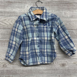 LS Plaid Button Up Flannel Shirt 4T