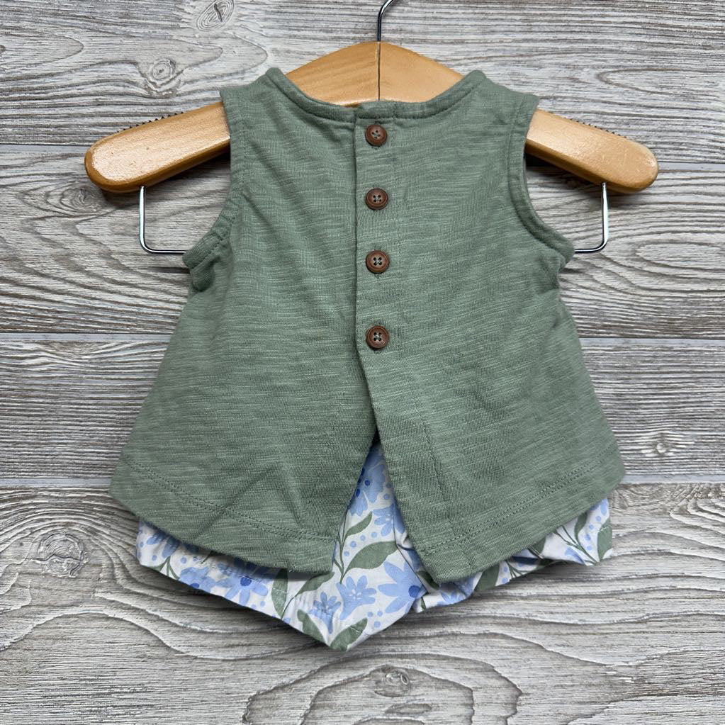 Shirt & Shorts Flowers 3M