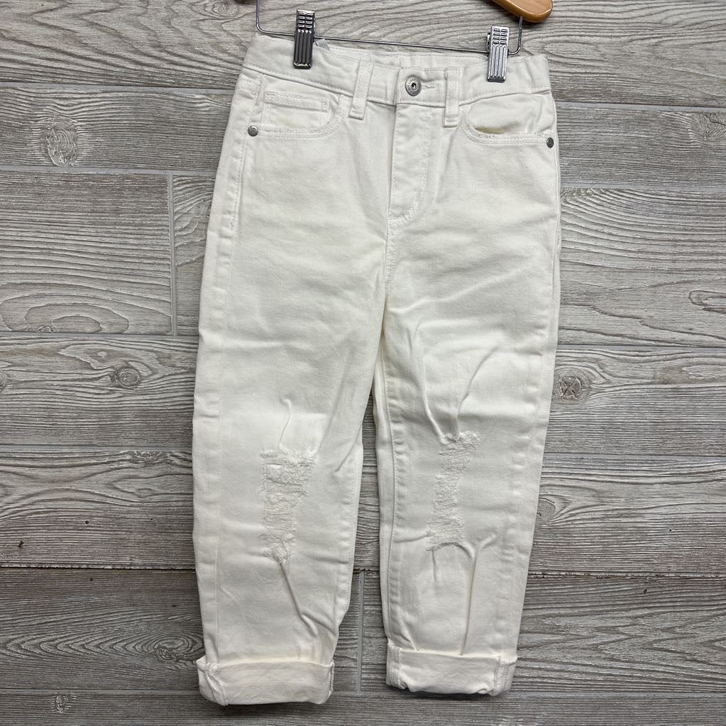 Rolled Cuff Distressed Jeans 6