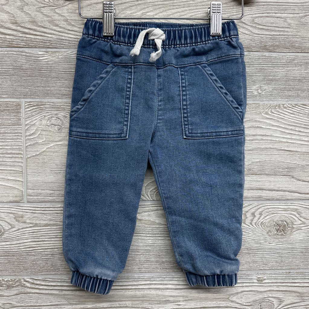 Pull On Knit Denim Jeans 12M
