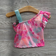 2 Pc Swimsuit Flowers 2t