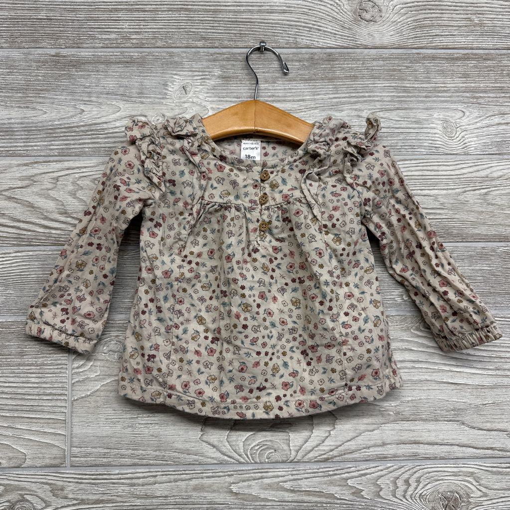 LS Shirt Flowers & Ruffles 18M