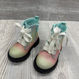Ombre Glitter Combat Boots 5c