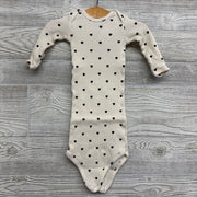 LS Waffle Knit Gown Hearts 0-3M