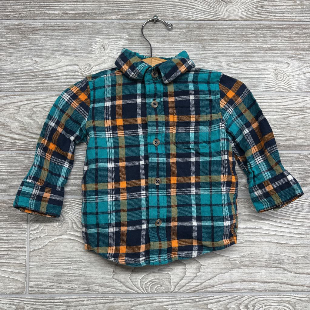 Flannel Button Up Shirt 12M