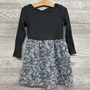 Ribbed Top & Sheer Flowers Dress 4t