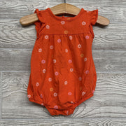 Flutter Sleeve Romper Flowers 0-3M