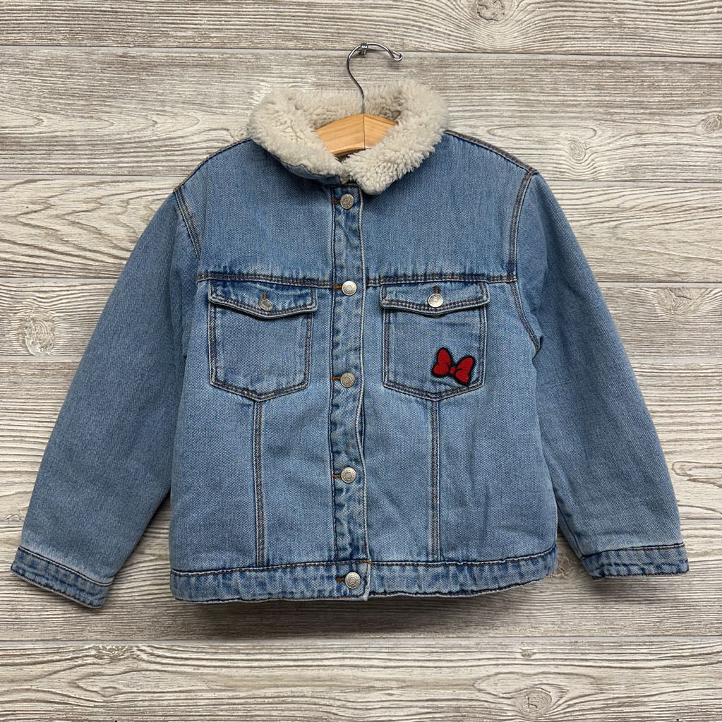 Sherpa Lined Denim Jacket Minnie Mickey Donald 5-6