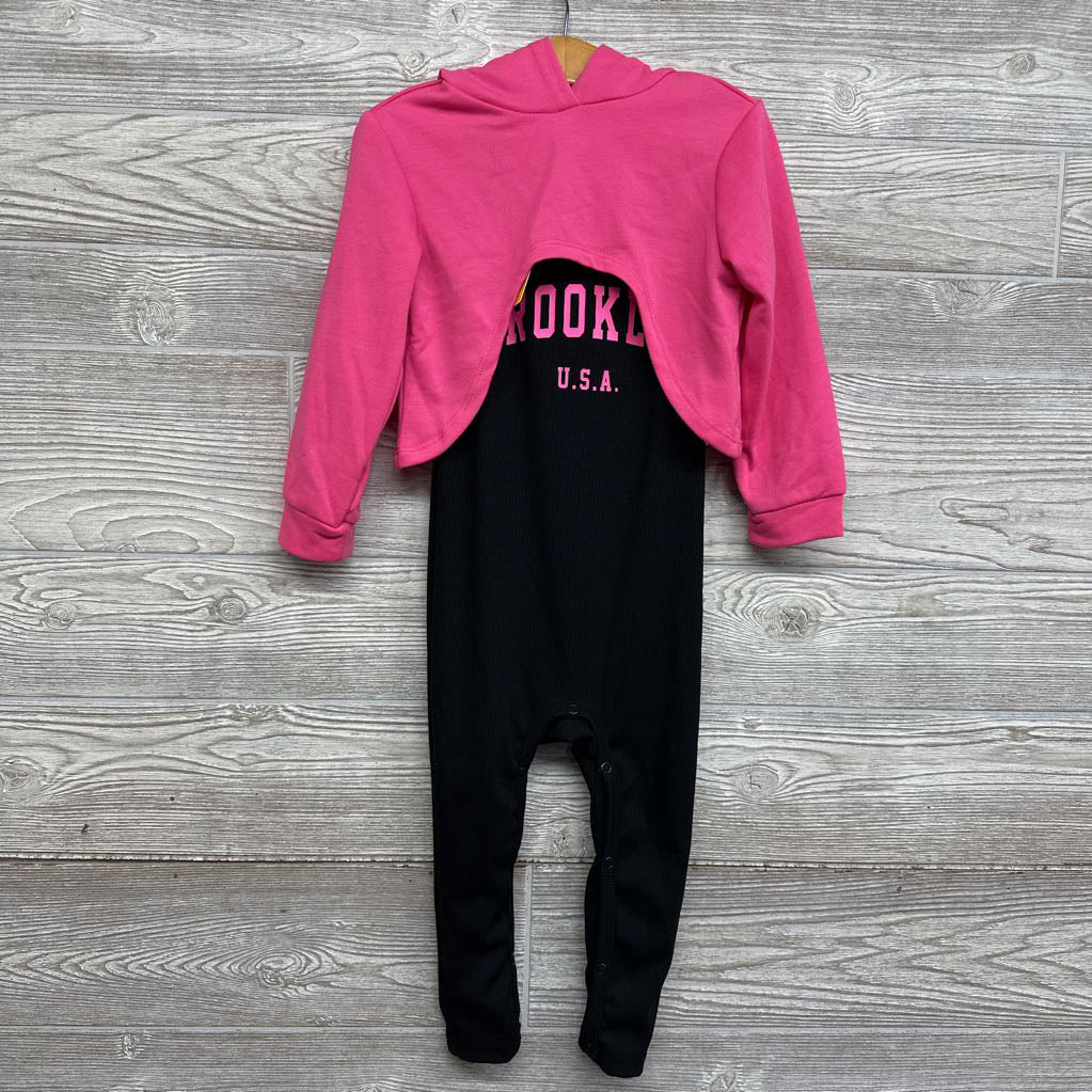NEW Ribbed Tank Outfit & Cropped Hoodie Brooklynn USA 2-3