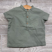 NEW Organic Cotton Henley Shirt Chest Pocket 12M *