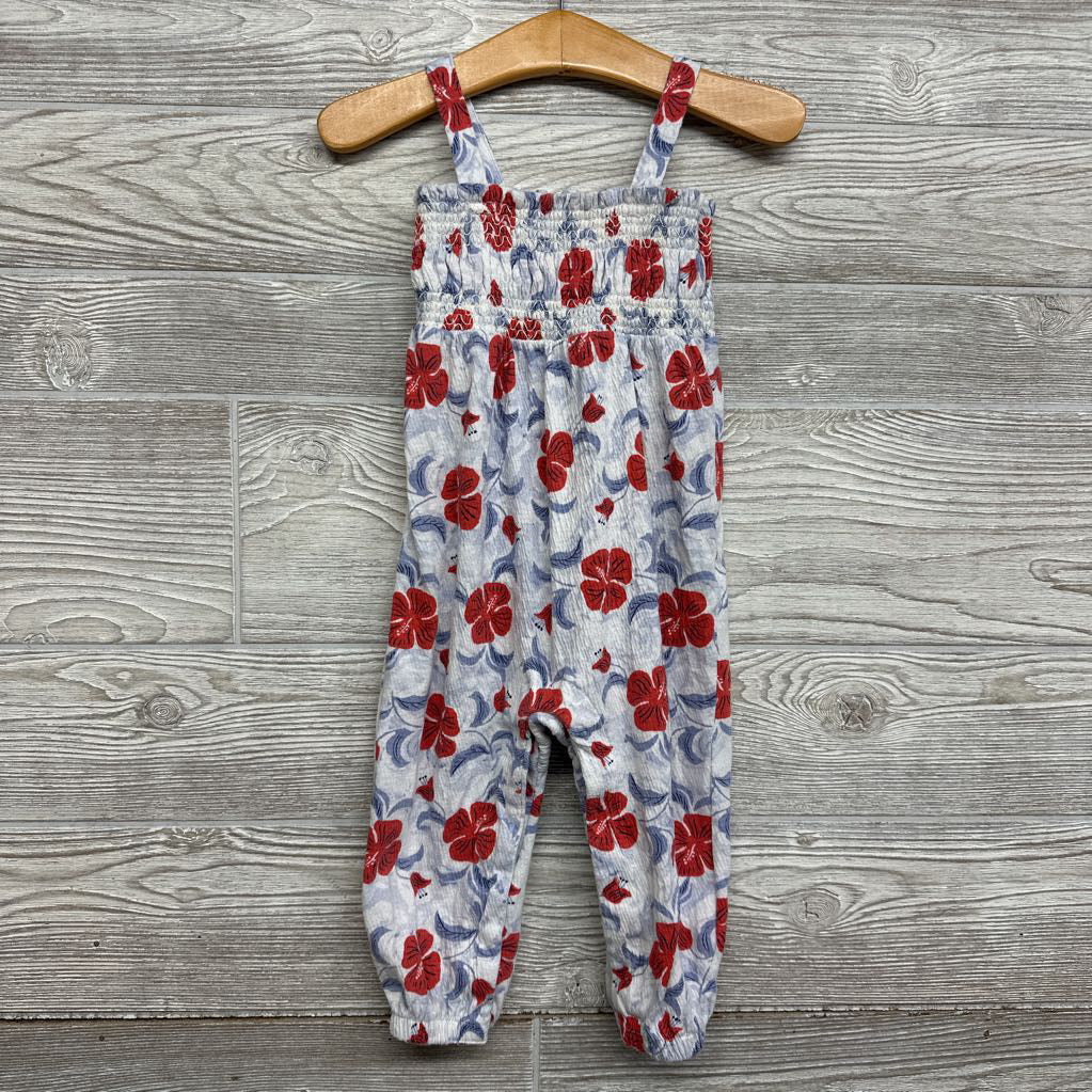 Smocked Tank Textured Outfit Flowers 12M