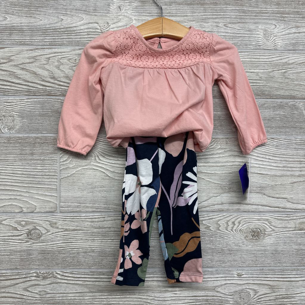 NEW Bodysuit Macreme Chest & Floral Pants 12M