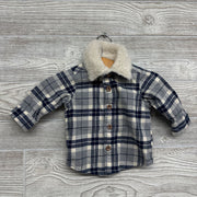 LS Plaid Button Up Shirt Sherpa Collar 3M