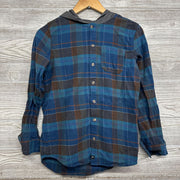 Plaid Button Up Flannel Shirt & Hood 12