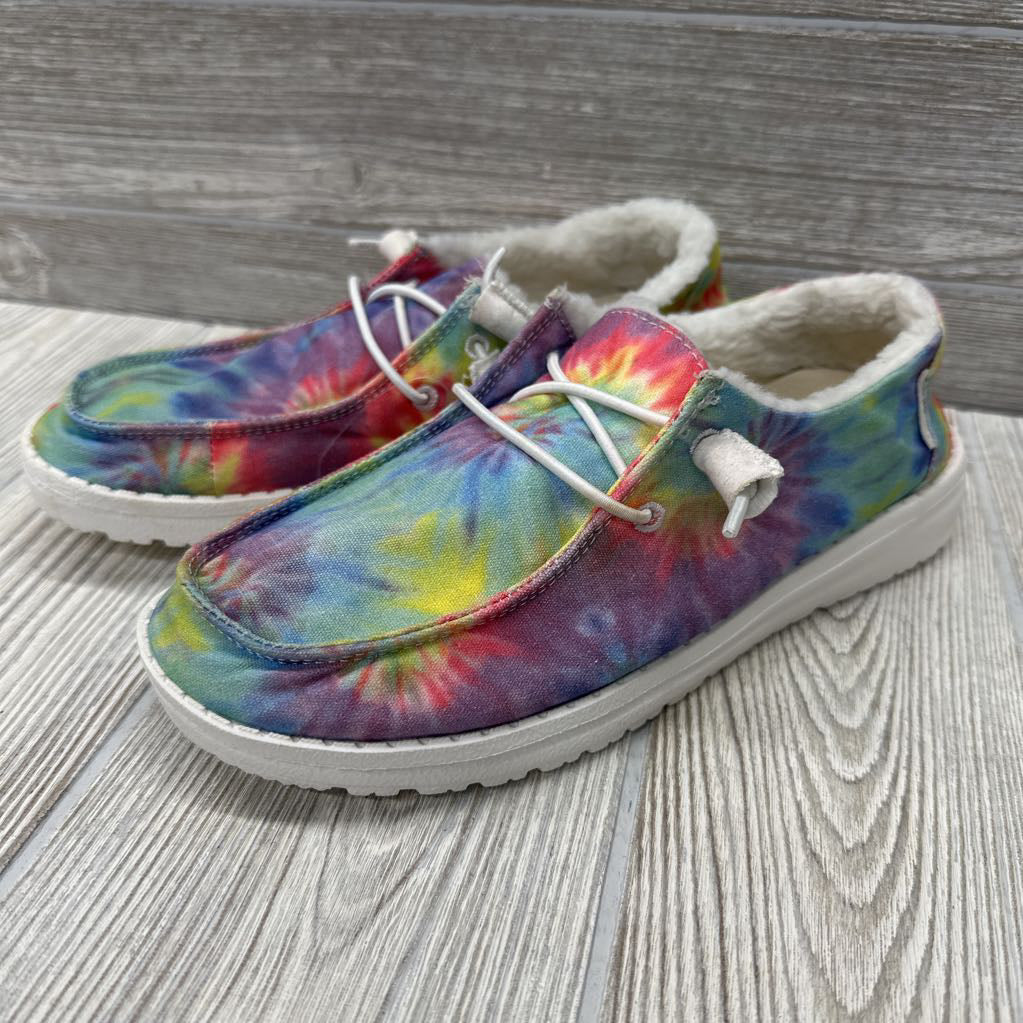 Wendy Tie Dye Bright Snow Slip On Shoes 6y