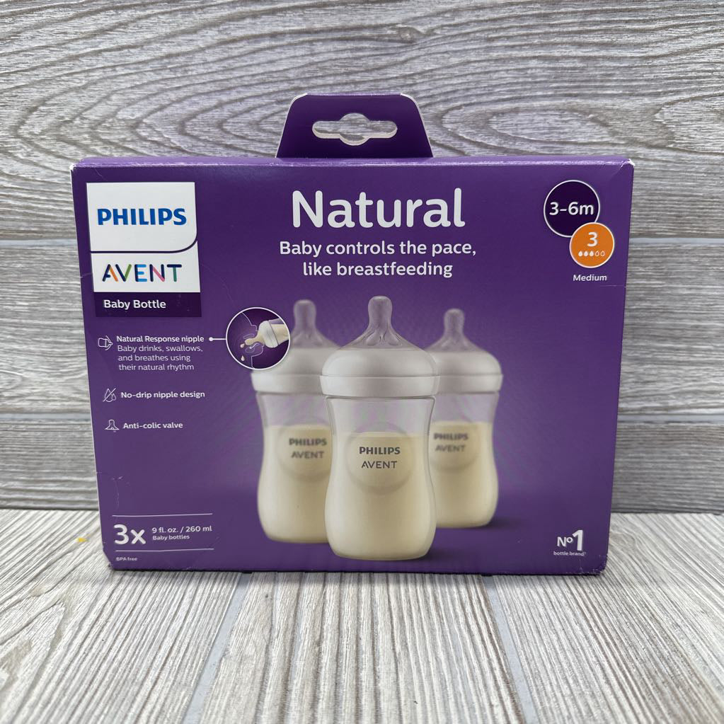 NEW 3 Pk Natural Bottles