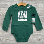 NEW LS Bodysuit Love My Mama Snow Much 18M
