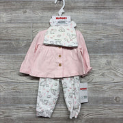 NEW LS Pointelle Button Up Shirt & Pants W/ Hat Hello Little One