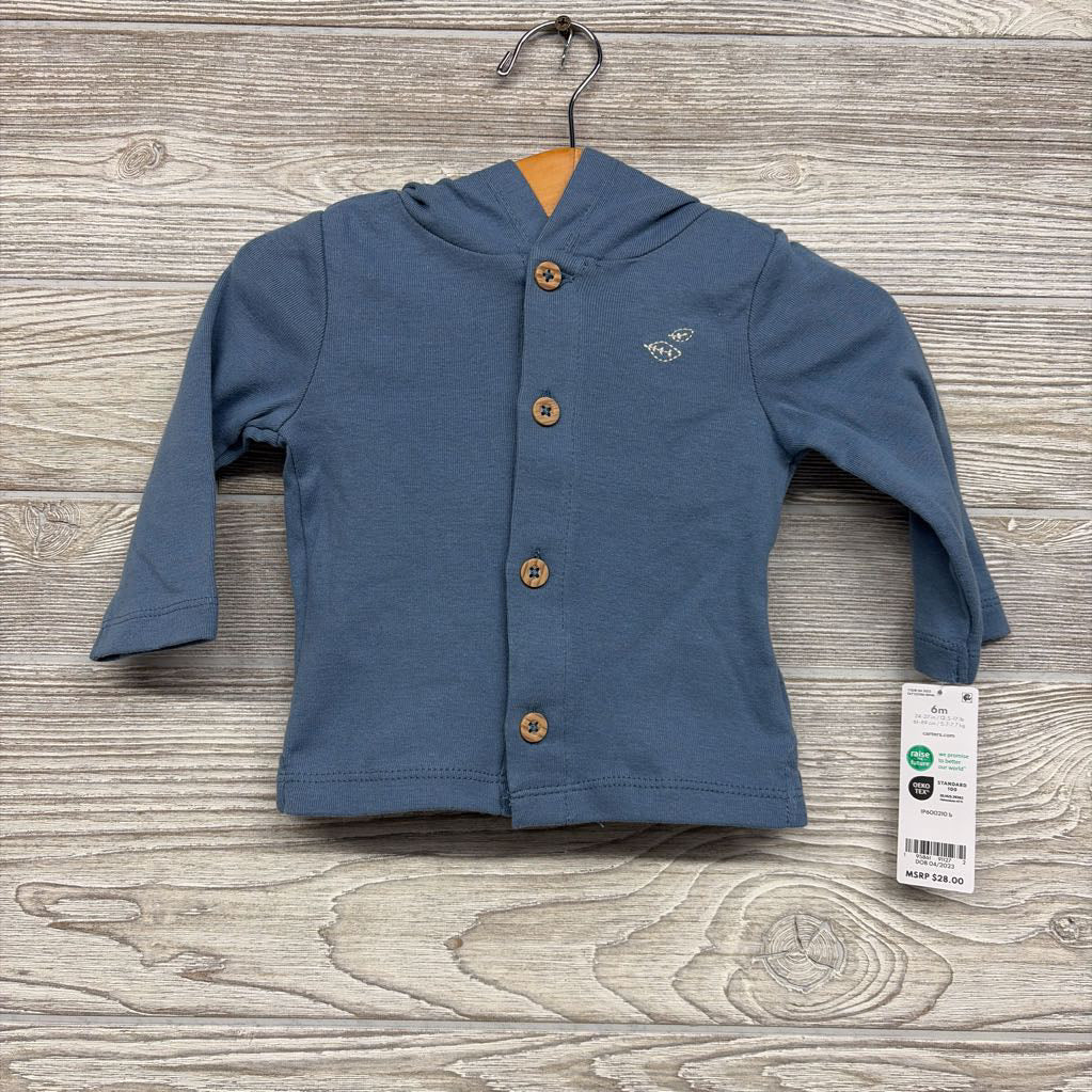 NEW Button Up Shirt W/ Hood Leaves 6M