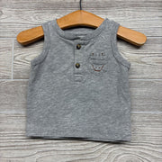 Henley Tank Top Alligator Chest Pocket 3M
