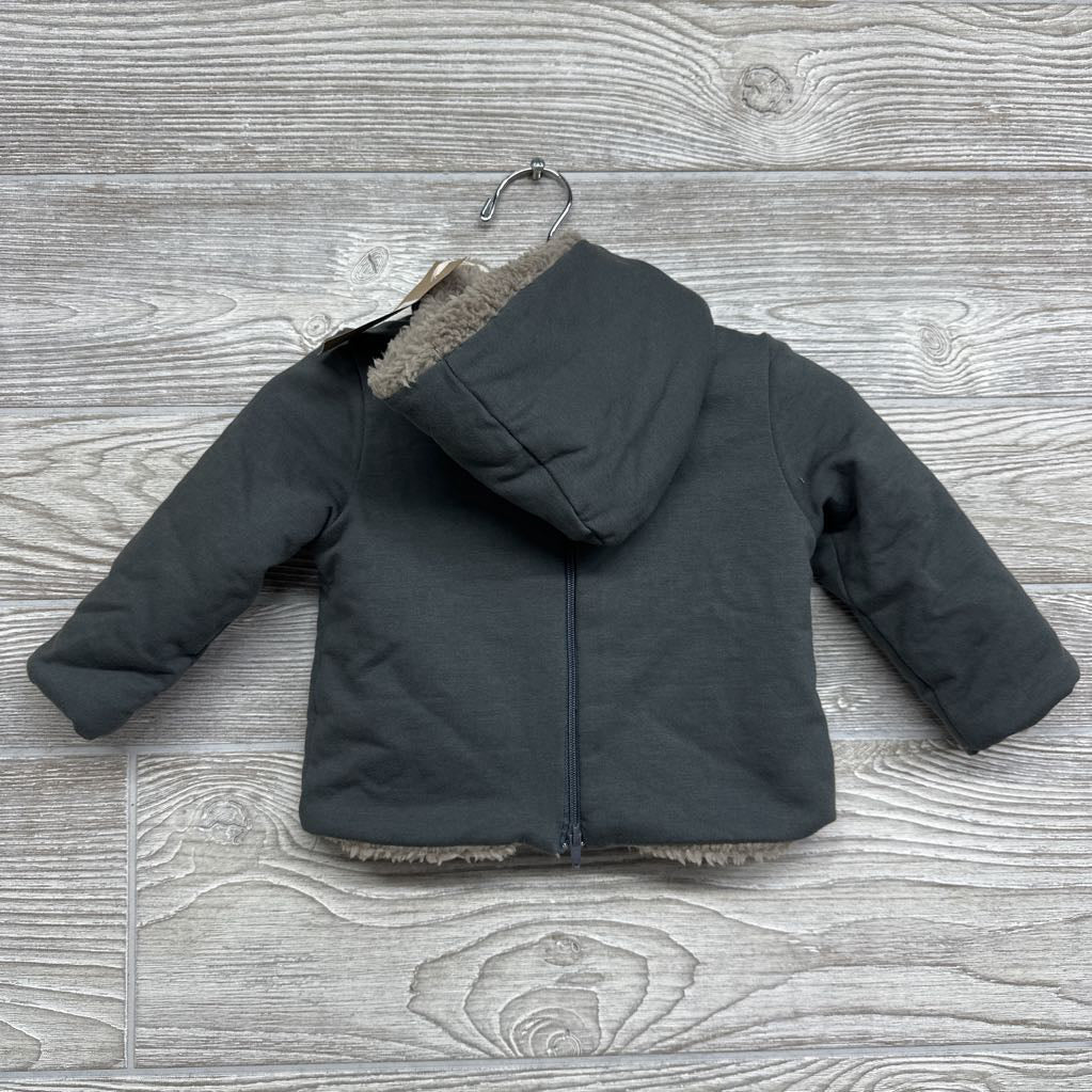 NEW Back Zip Jacket Plaid Pocket 6M